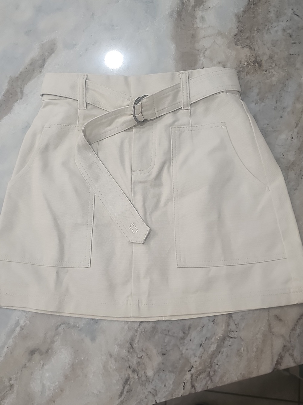 Woolrich for Target Khaki Denim Mini Skirt XS Utility Belted NWOT